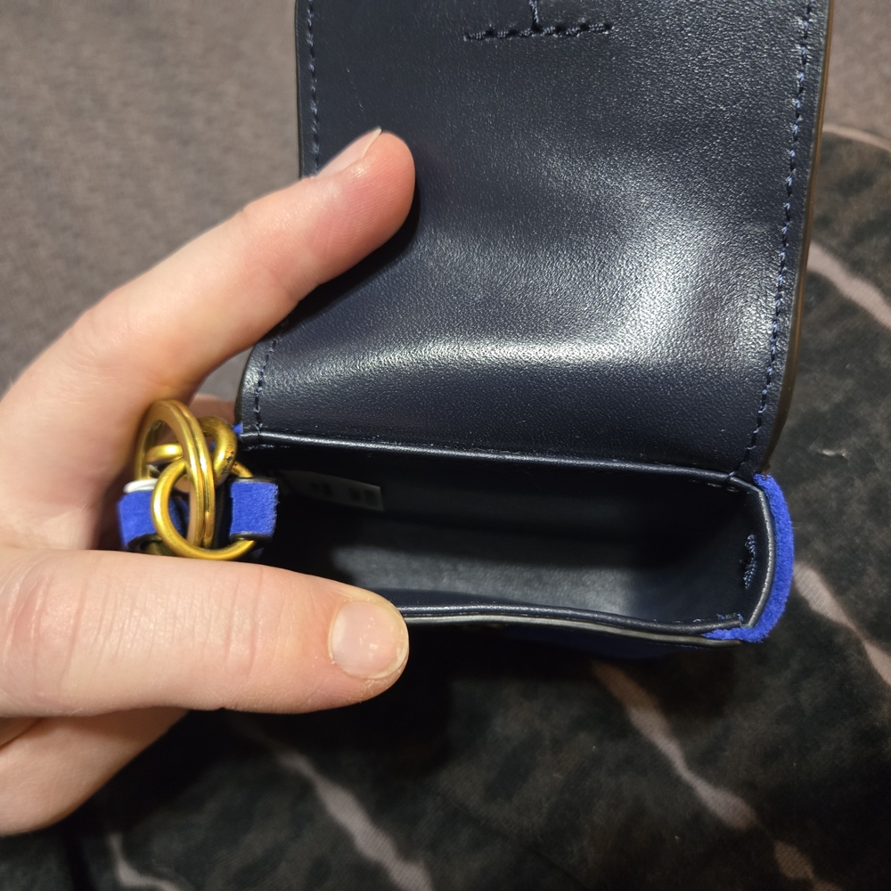 Tory Burch Blue Suede Mini Bag - Picture 10 of 10
